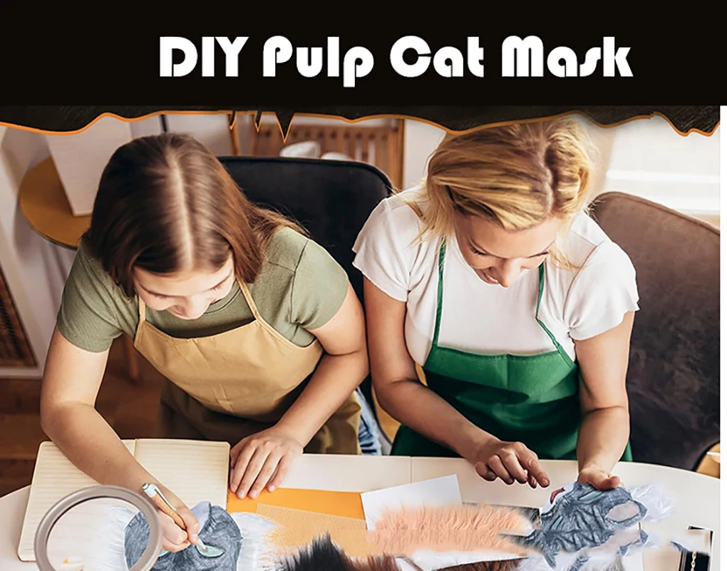 DIY Masquerade Cat Face Masks Kit Paintable Blank Masks Party Cosplay Costume Sexy Half Face Mask For Women Men Handmade Eyemask