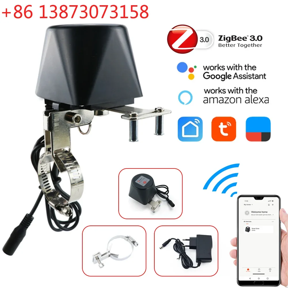 Tuya Zigbee Smart Gas Valve WIFI Garden Water Shut Off Timer Irrigation Controller with Alexa Google Assistant SmartLife
