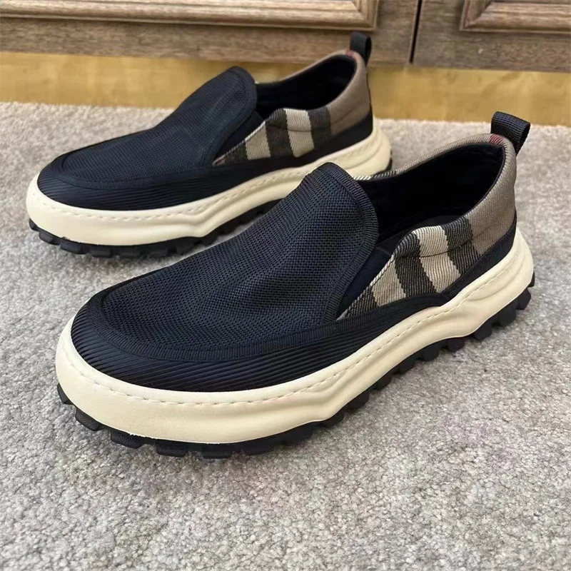 Men's Casual Sneaker Round Toe Canvas Men Loafers Breathable Outdoor Sports Driving Anti-wear All-match Fashion Male Footwear