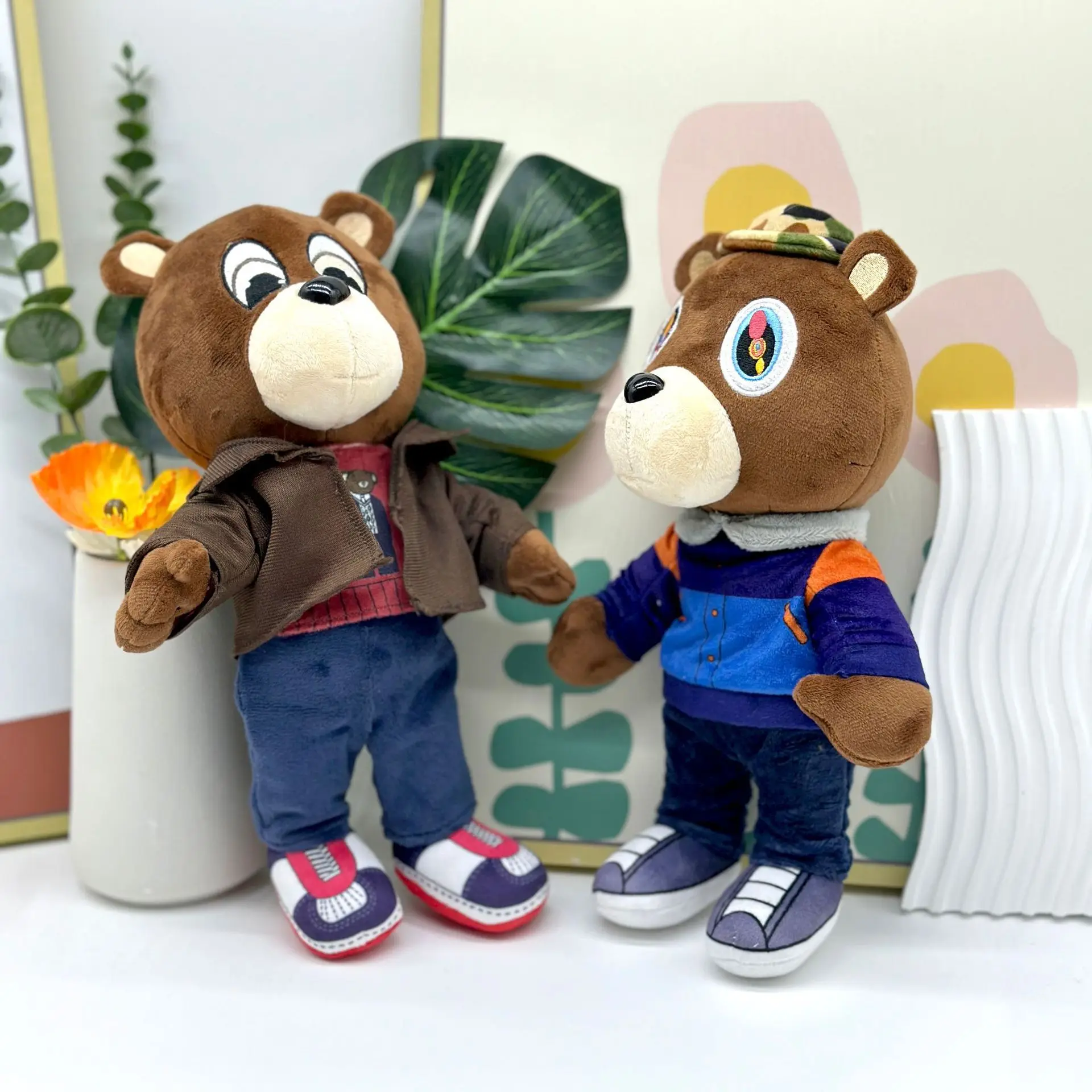 Hot Kawaii Kanye Dropout Bear Teddy Bear Plush Toys Kanye West Graduation Soft Stuffed Home Room Decor Birthday Gift