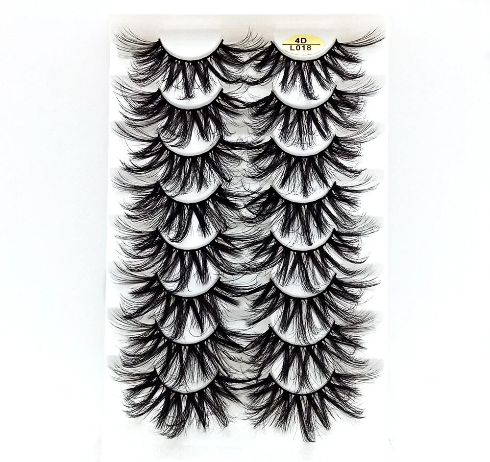 8 Pairs 25mm Long 3D Mink Lashes, Dramatic Volume