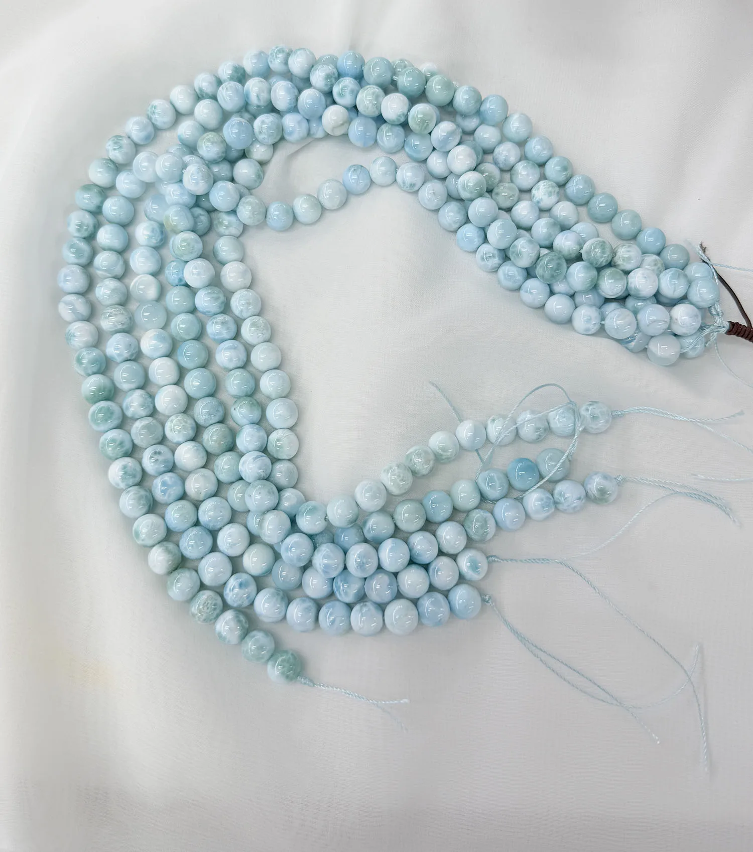 9mm Wholesale Natural AAA Larimar Round Loose Beads Bracelet Necklace Charm Gem Stone For Jewelry Making DIY
