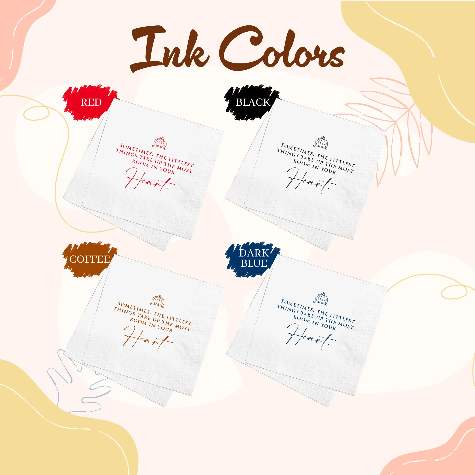 Personalized Paper Napkins for Wedding Custom Napkins of Your Name&Date Disposable Napkins for Baby Shower Hen Party Deco