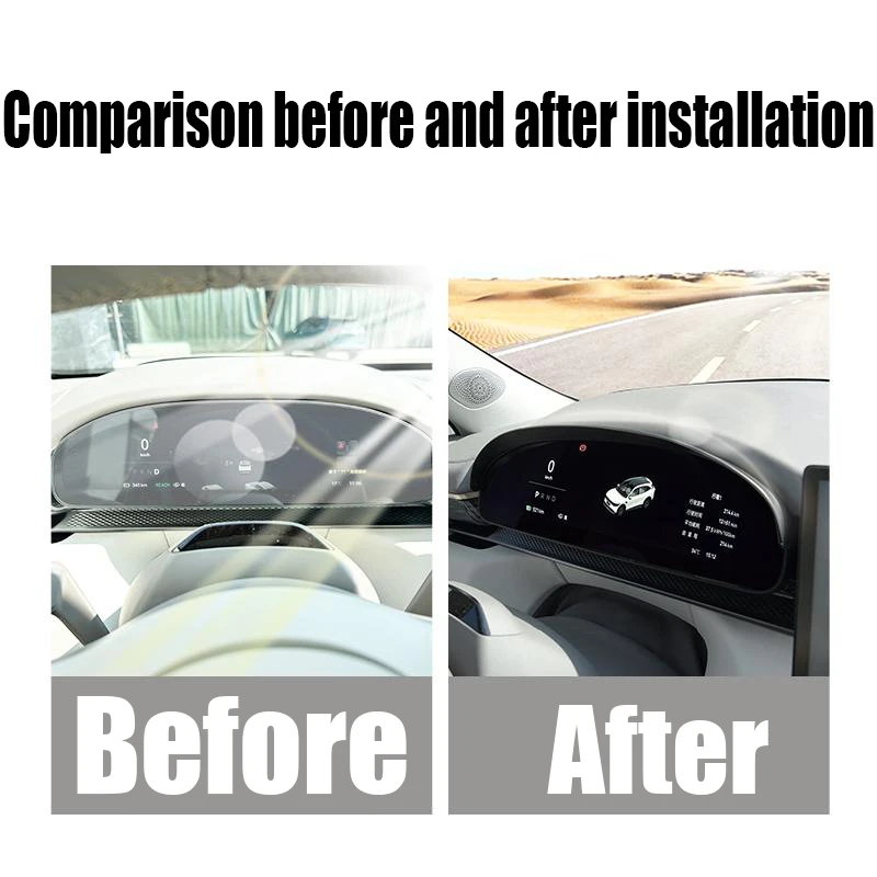 ل Zeekr 7X 2024 2025 تعديل شاشة الأدوات ظلة اكسسوارات الديكور الداخلي للسيارة مادة ABS المضادة للانعكاس