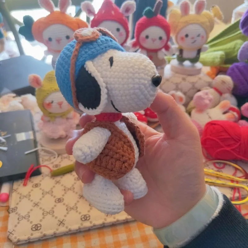 سنوبي اليدوية DIY المواد حزمة قلادة شخصية أنيمي المنسوجة الذاتي إعطاء لصديق صديقة زوجين هدية عيد ميلاد محلية الصنع