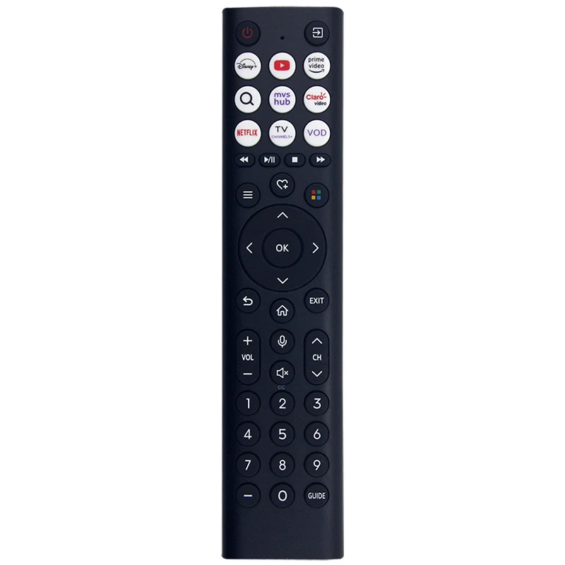 Control Remoto Compatible con Televisor Hisense ERF2F38H, Repuesto (Sin Voz)