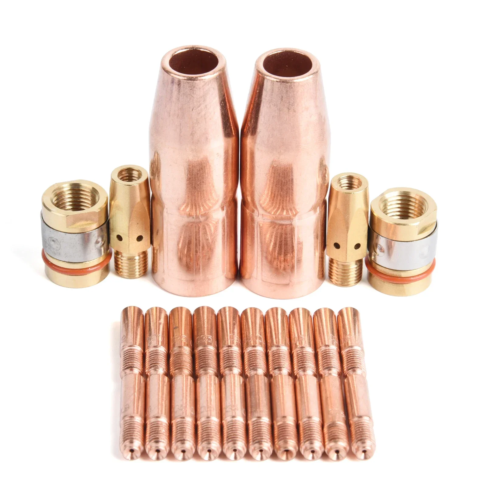 

26Pcs Mig Welding Torch Accessory Kit 0.8/0.9/1.2mm Gas Nozzle Tip Holder Fit Miller Millermatic M-25,M-40 Hobart H