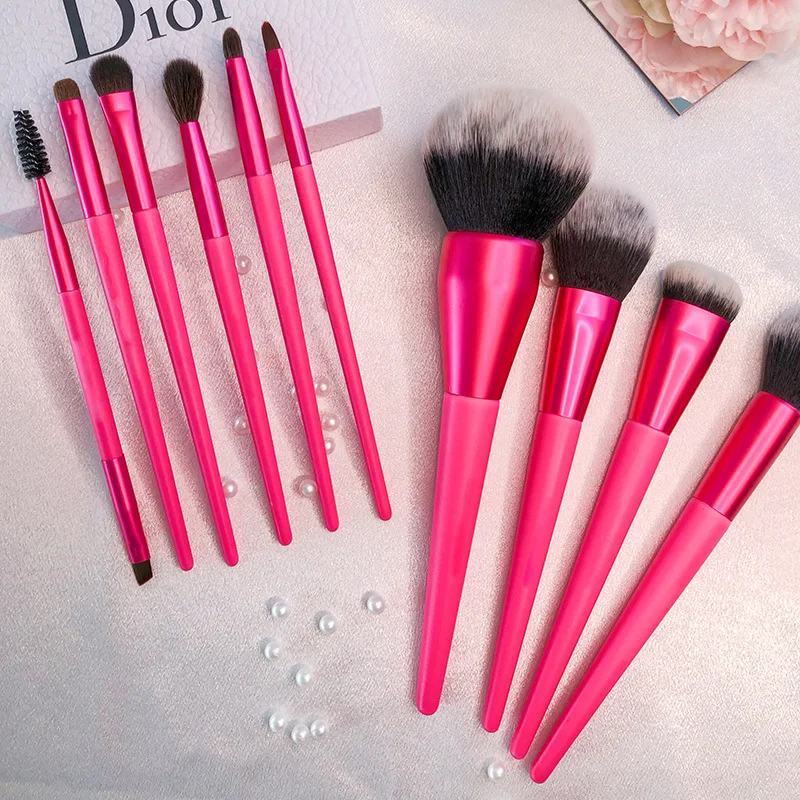 Makeup Brushes Set Brochas 10Pcs Face Cosmetic Tools Women Everyday Travel Eyeshadow Foundation Loose Powder Makeup Brushes Set