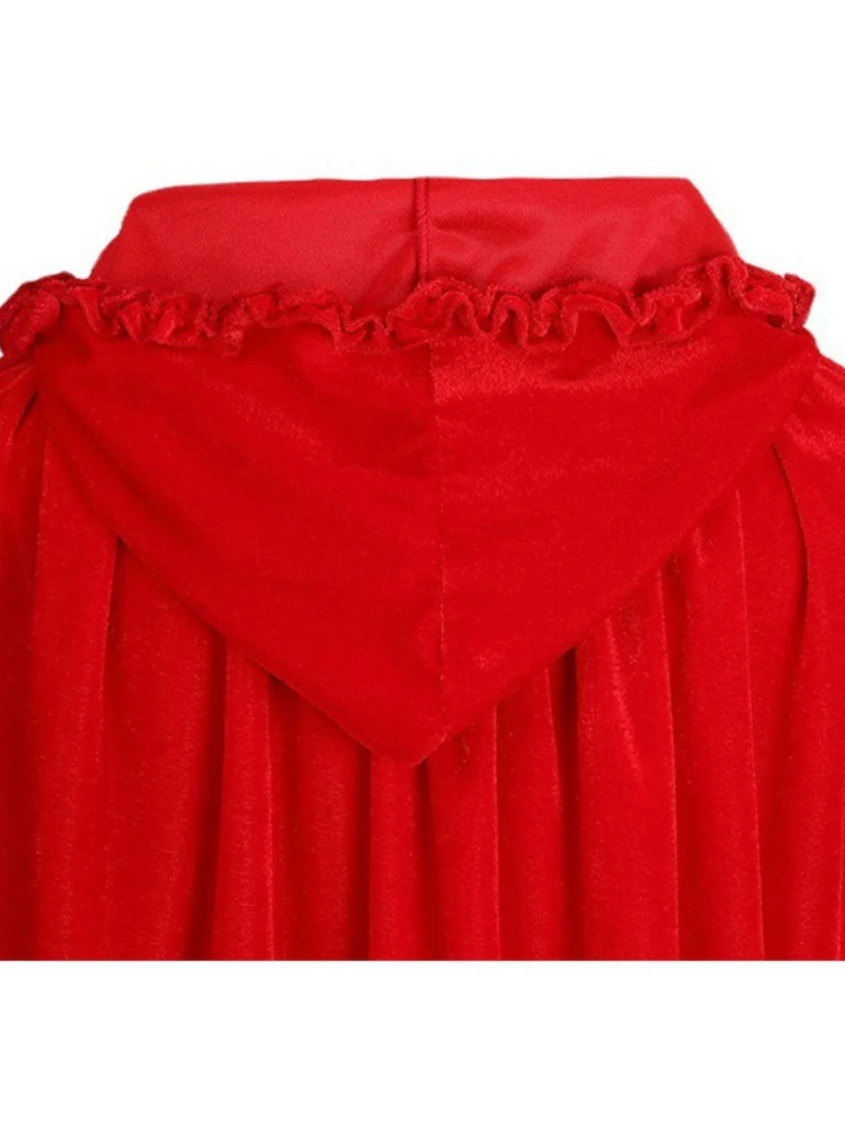 ort Dunne Fluwelen Heksenjas Capuchon Cape Halloween Kostuum Roodkapje Cosplay Prestatiekleding Dames Faion