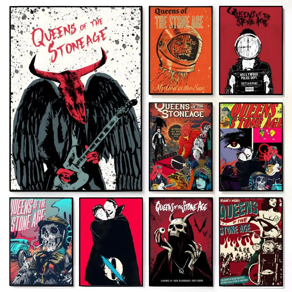 Desert Rock Q-Queens Of The Stone Age Poster American Film Mural Home Childrens Room Wall Decor Print