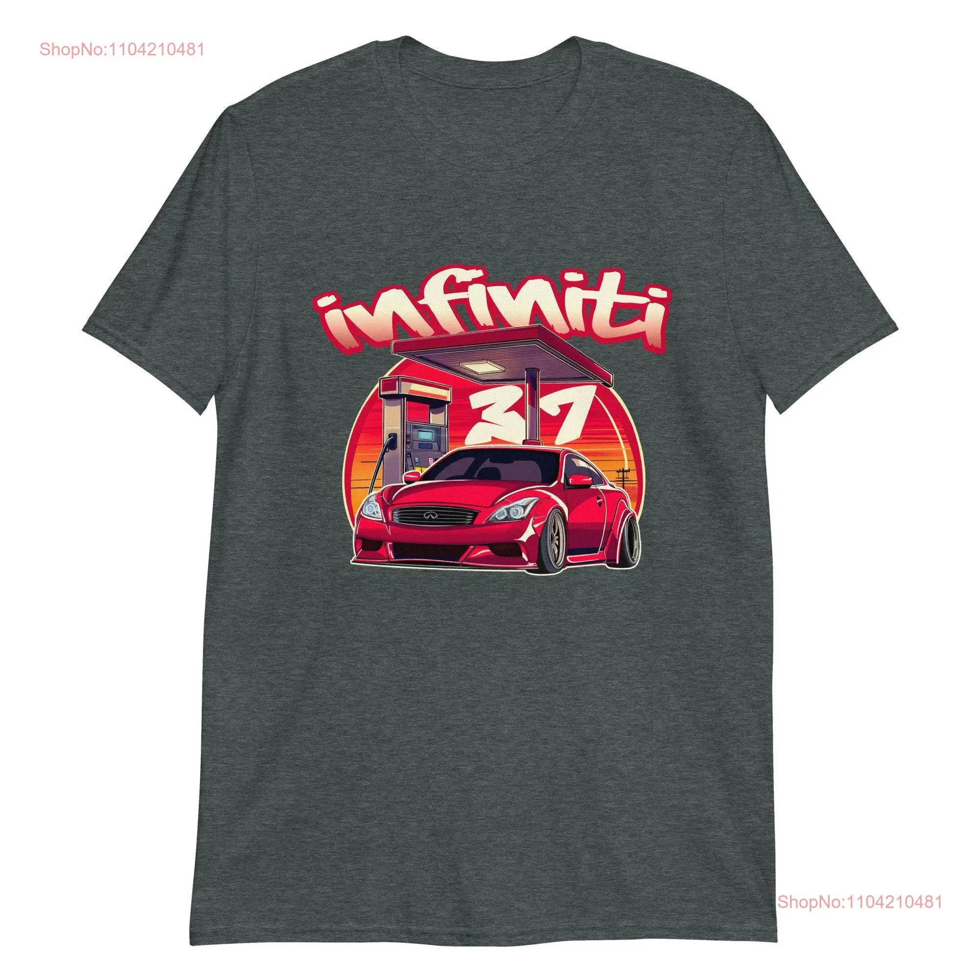 Red Infinit G37 Widebody Retro JDM T Shirt Street Racing Style long or short sleeves