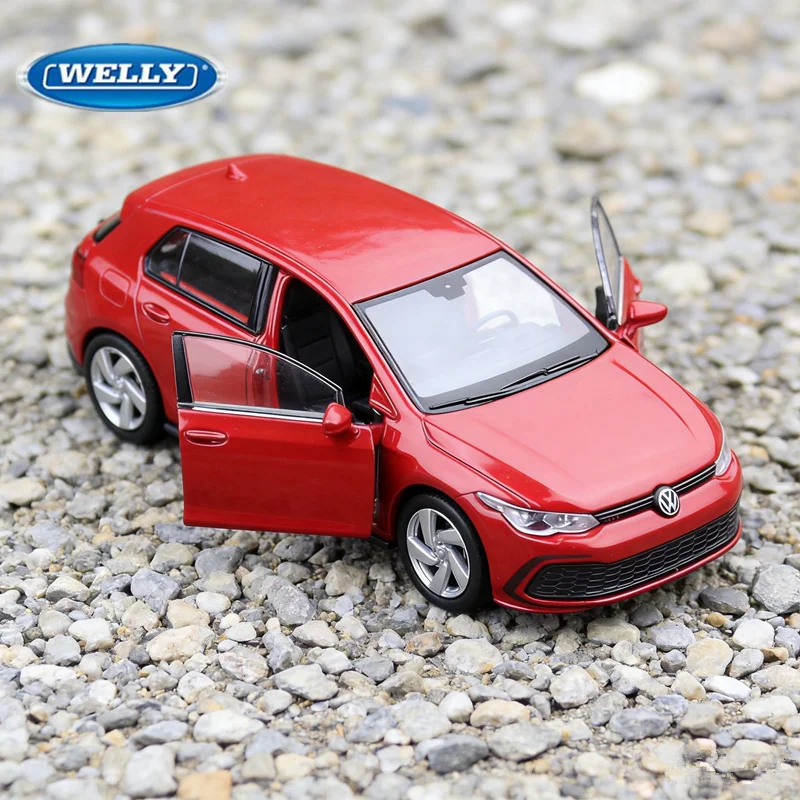 

Модель спортивного автомобиля Welly 1:36 VW Golf R GTI MK8 из литого металла, миниатюрная масштабная модель гоночного автомобиля, симуляция, подарок для детей