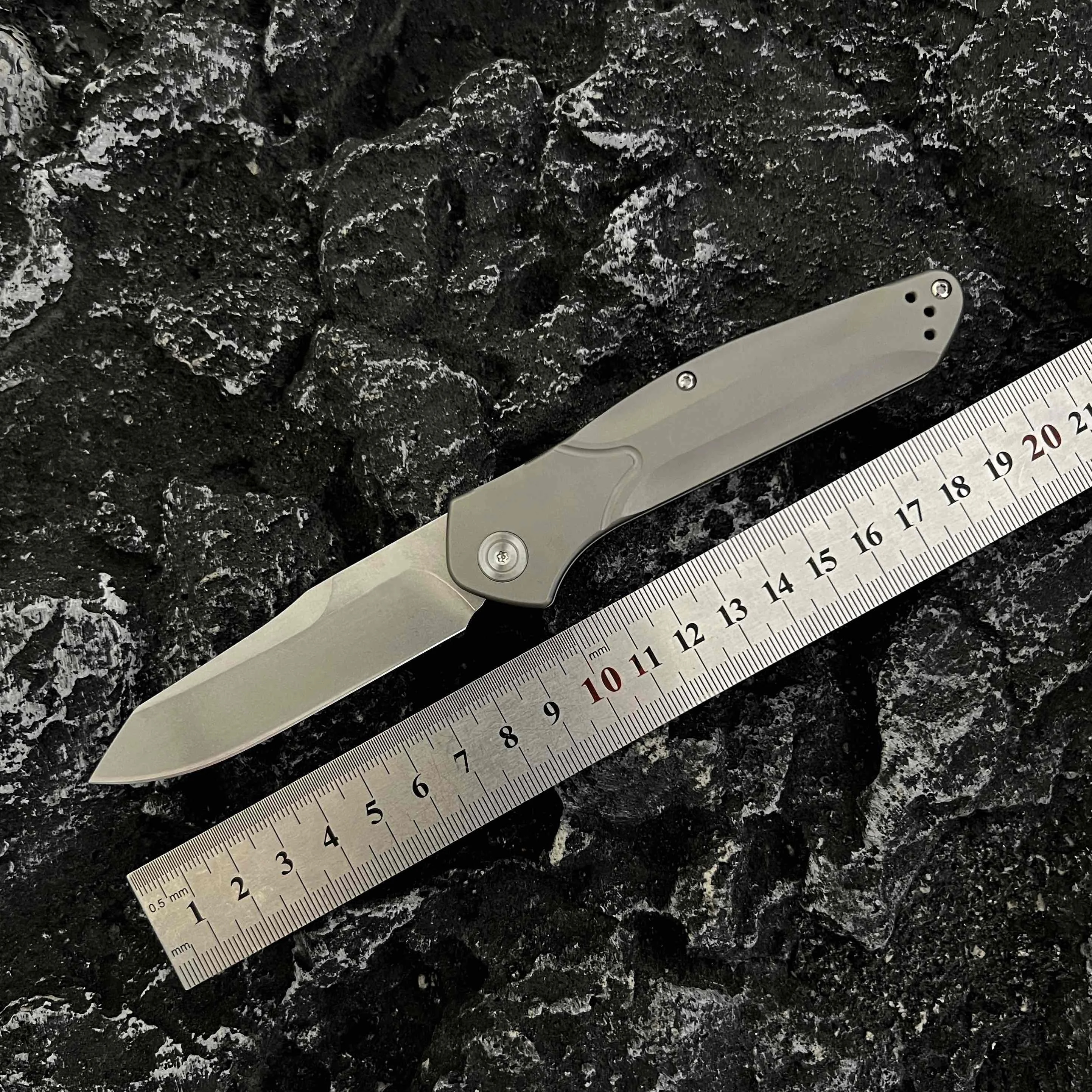 

7-inches 940 Folding Knife D2 Mark M390 Blade Titanium Handle Outdoor Camping Hunting Fishing Survival Pocket Knives EDC Tools
