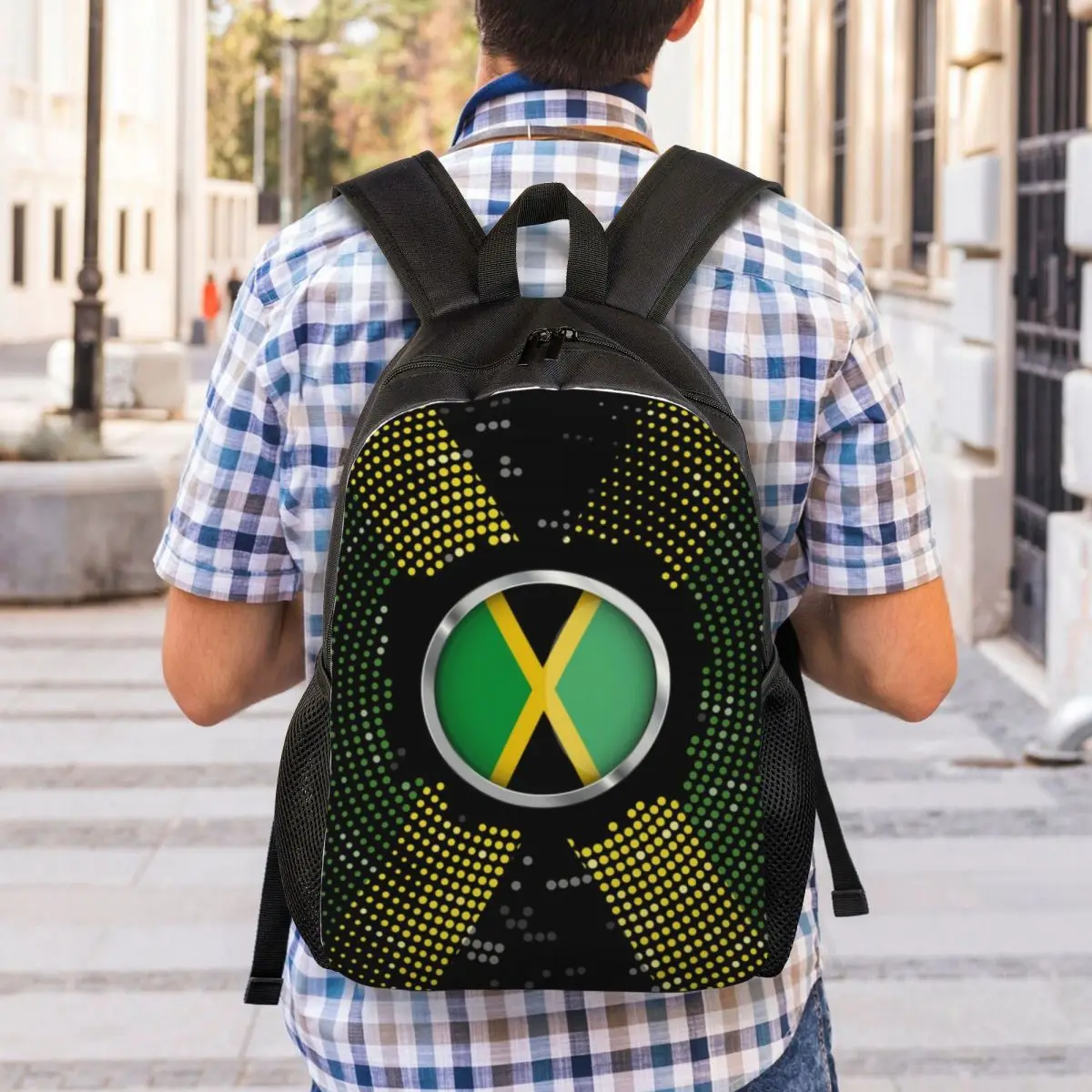 3D Printing Jamaica Flag Reggae Music Backpacks for Girls Boys Jamaican One Love School Travel Bags Bookbag Fits 15 Inch Laptop