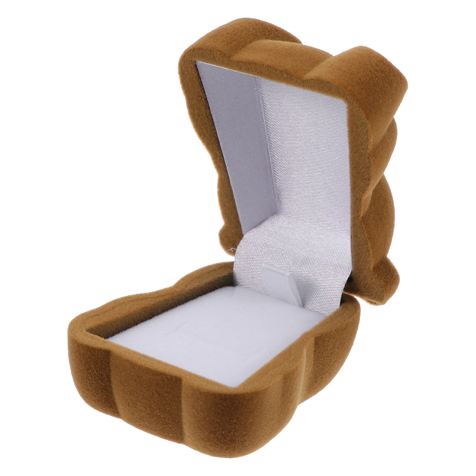 

1pc Jewelry Box Shape Ring Case For Engagement Wedding Valentine Gift Simulation Bear Ring Box Bear Jewelry Storage Case