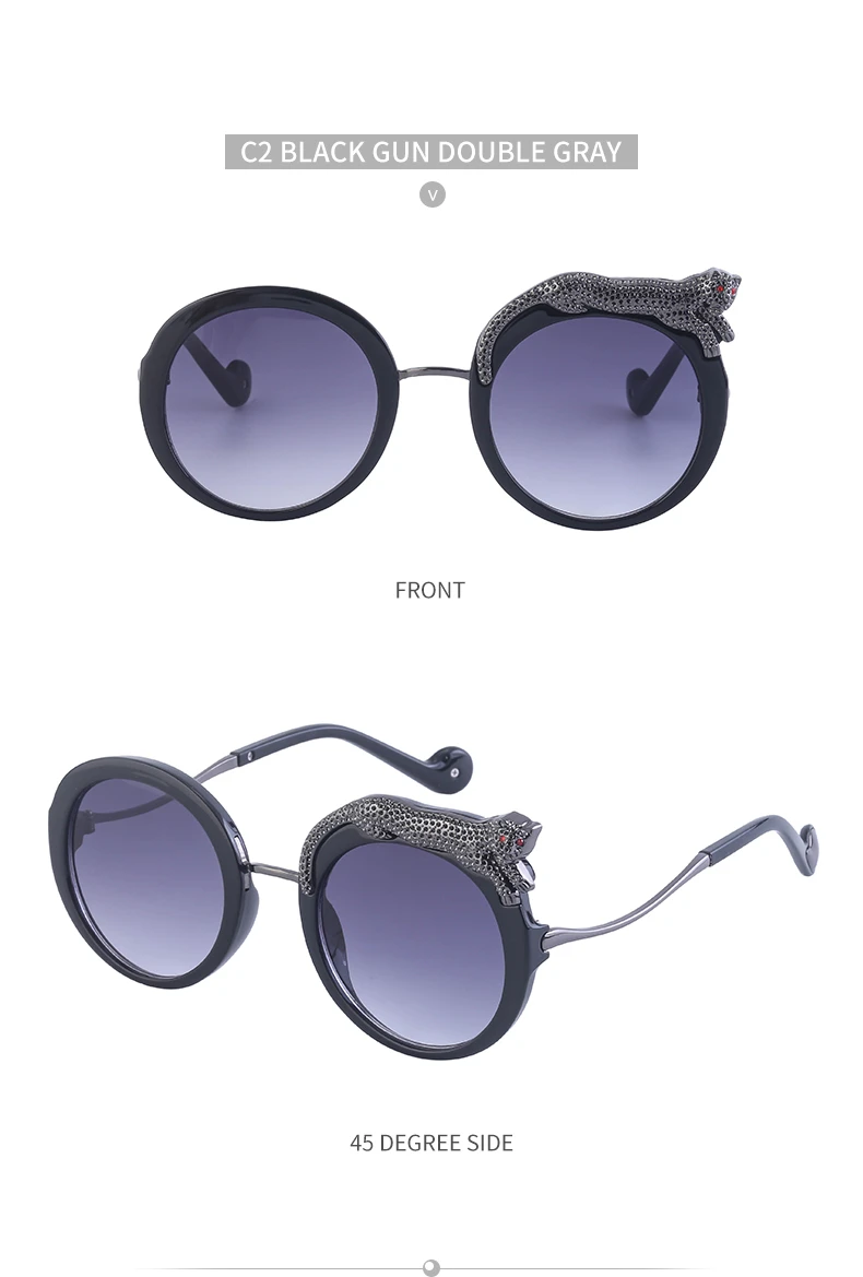 Runde Steampunk Sonnenbrille Damen 2026 Mode Luxusmarke Retro Sonnenbrillen für Damen Computer Anti-Blaulicht-Brillen – Detail 21