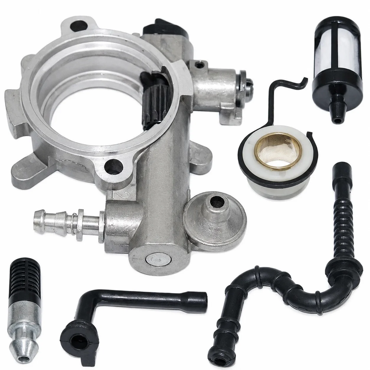 Oil Pump Oiler Worm Gear Fuel Oil Filter Line Kit for Stihl 034 036 MS340 MS360 Chainsaw Parts Replacement Repair Kit