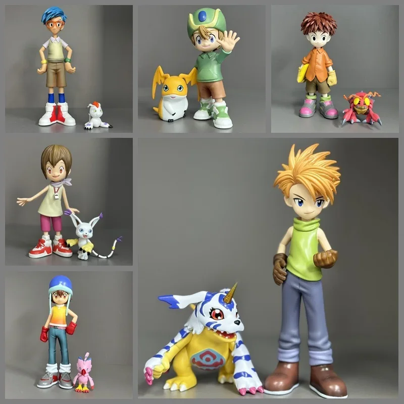 

Anime Digimon Adventure Sora Takeru Kari Joe Yamato Izumi Tentomon Mimi Action Figure Collectible Model Doll Toy For Fans Gift