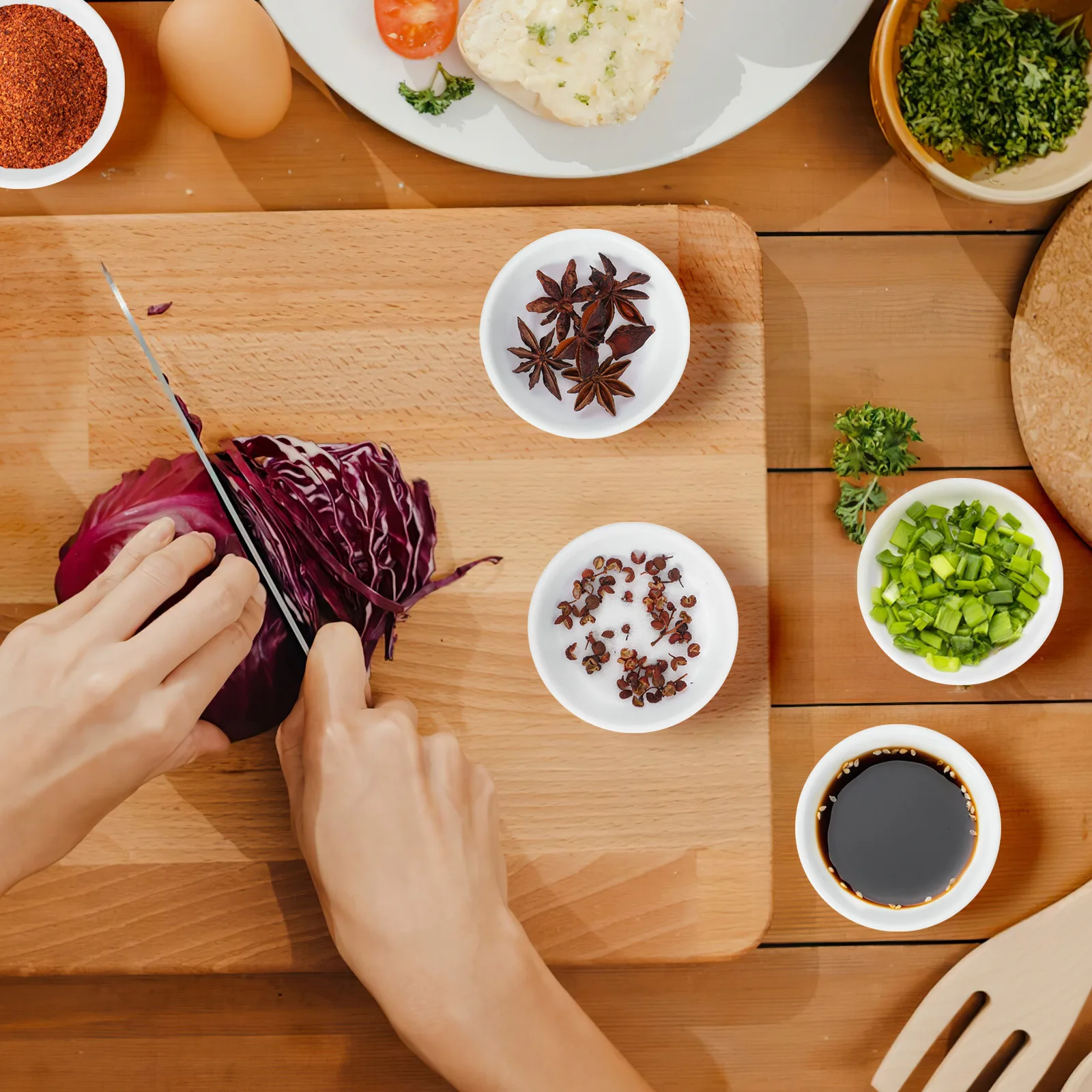 Platos de plástico para condimentos de 20 piezas, cuencos multifuncionales para salsa de soja, vinagre y pepinillos para eventos en casa, uso para fiestas, cuencos para salsa