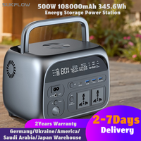 SUKFLOW 500W Portable Power Station LiFePO4 Battery 345.6Wh 108000mah Outdoor Power Supply for Home Backup Outdoors Camping RV