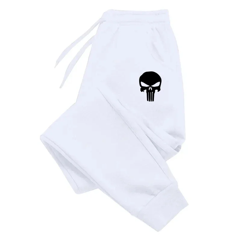 

2025 Autumn/Winter Men's and Women's Jogging Pants with Skull Pattern Print, Sport Running Pants, Best-selling Trendy Streetwear