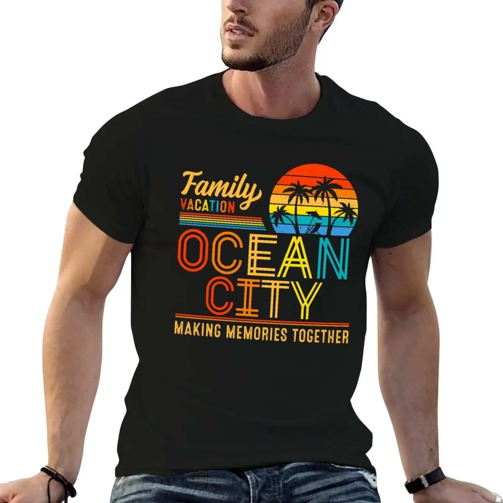 

Family Vacation Ocean City Making Memories Together for Summer T-Shirt anime clothes plain men clothings