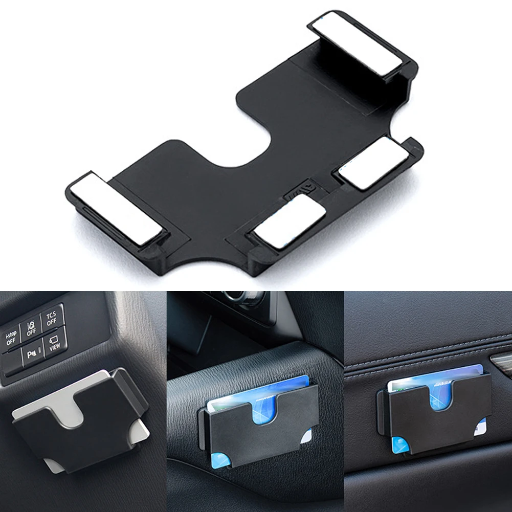 Creative Car Mounted Card Holder, Auto Storage Box with Card Slot for Highway Pass & Fuel Refuel Vouchers Interior Decor