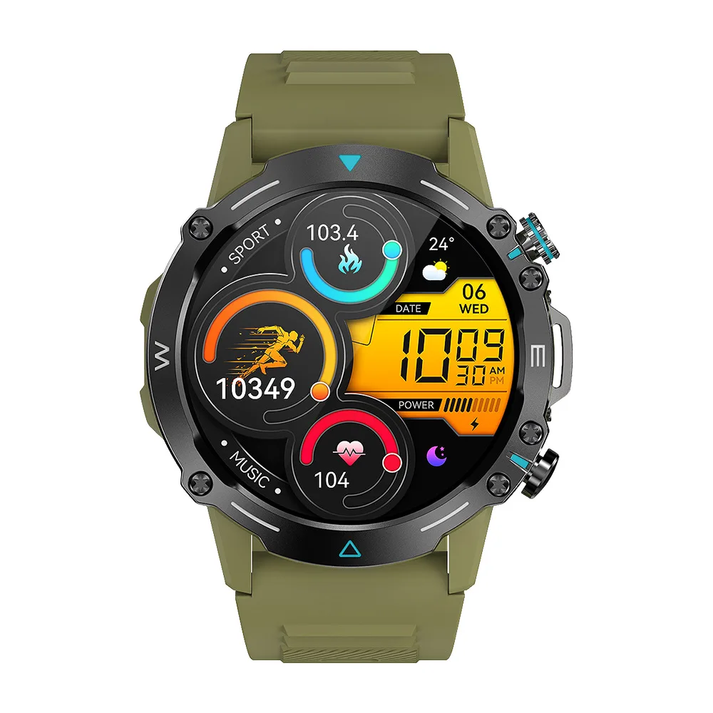 

M42 Smart Watch Men 1.43 Inch AMOLED Screen BT Calls Heart Rate Blood Oxygen Monitor Multiple Sports Modes Fashion Smartwatch