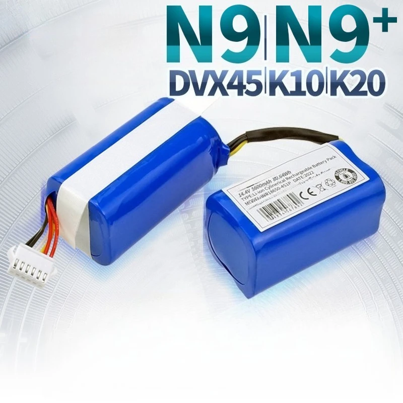 For Keworth N9 N9+ Sweeping Robot Replacement Battery DVX45 High Capacity Lithium‑ion K10 Vacuum Repair Accessory