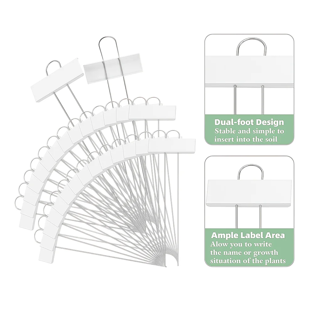 5PCS T Type Metal Plant Tag For Potted Tree Plants Labels Waterproof Sign Marker Gardening Decorate Farm Supplies Accessories
