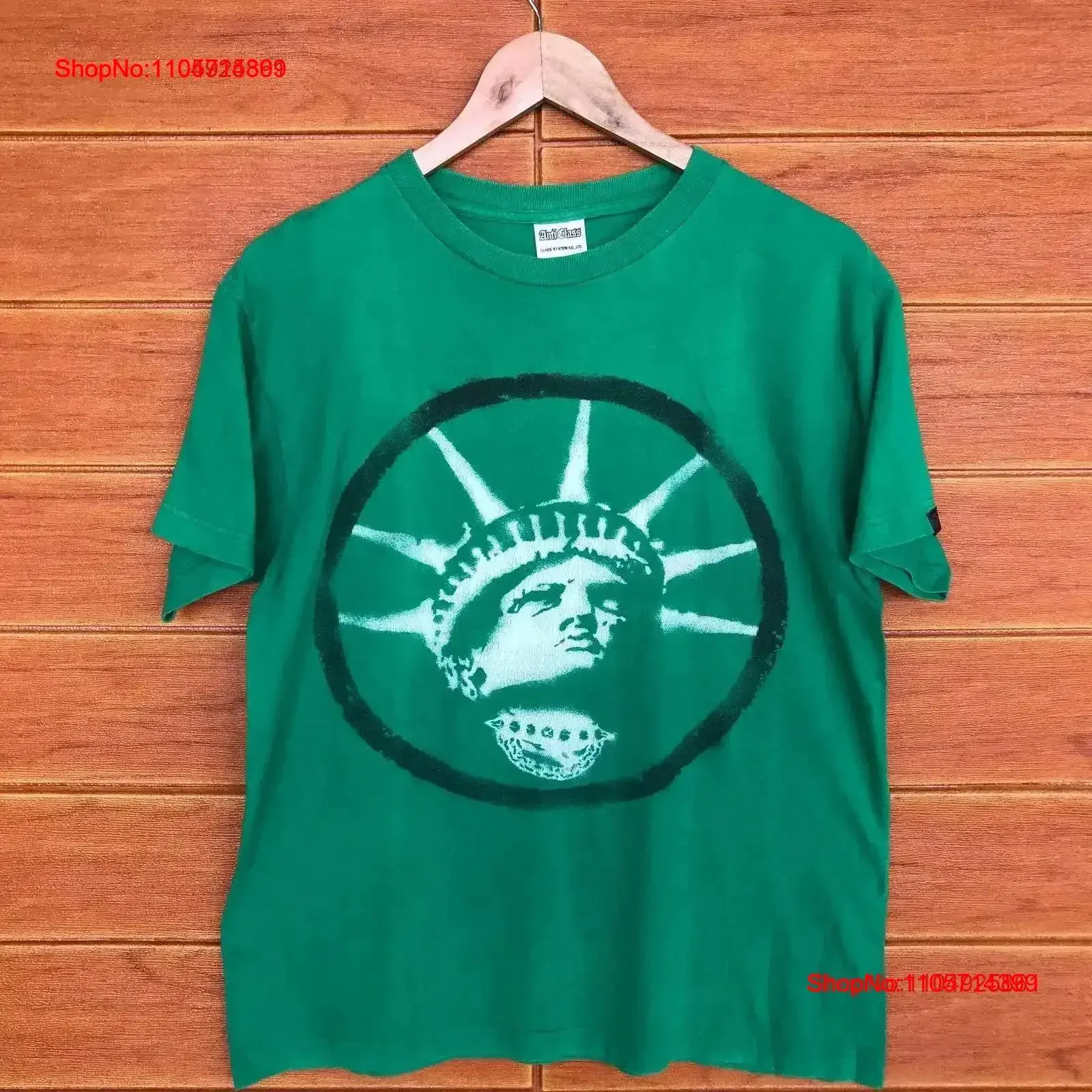 Vintage Japanese Brand Anti Class Liberty T Shirt Clock System Co Hip Hop Rap Streetwear Size M Washed designer clothes Soft
