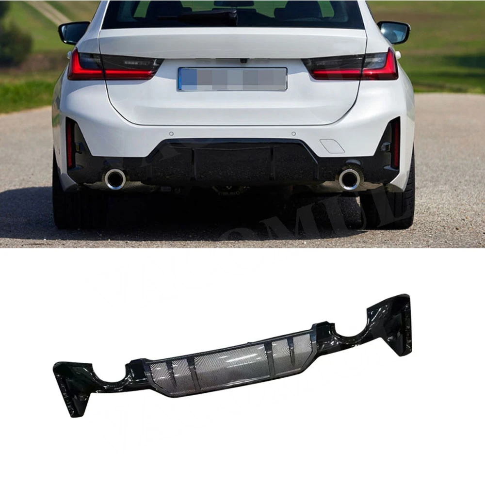 

VACOMUL ABS Carbon Look Rear Bumper Lip Spoiler Diffuser For BMW 3 Series G20 G28 LCI 340 M Sport 2023+ Rear Bumper Diffuser Lip