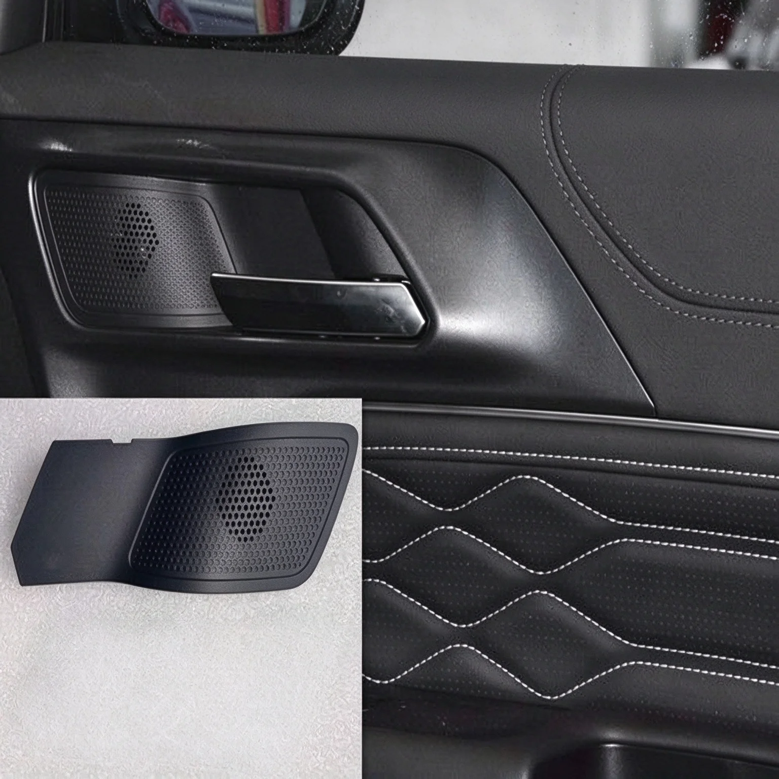 FOR TANK 300 2021-2024 Inner Door Handle Tweeter Cover, Stainless Steel Speaker Frame Decorative Protector, Interior Trim Modifi