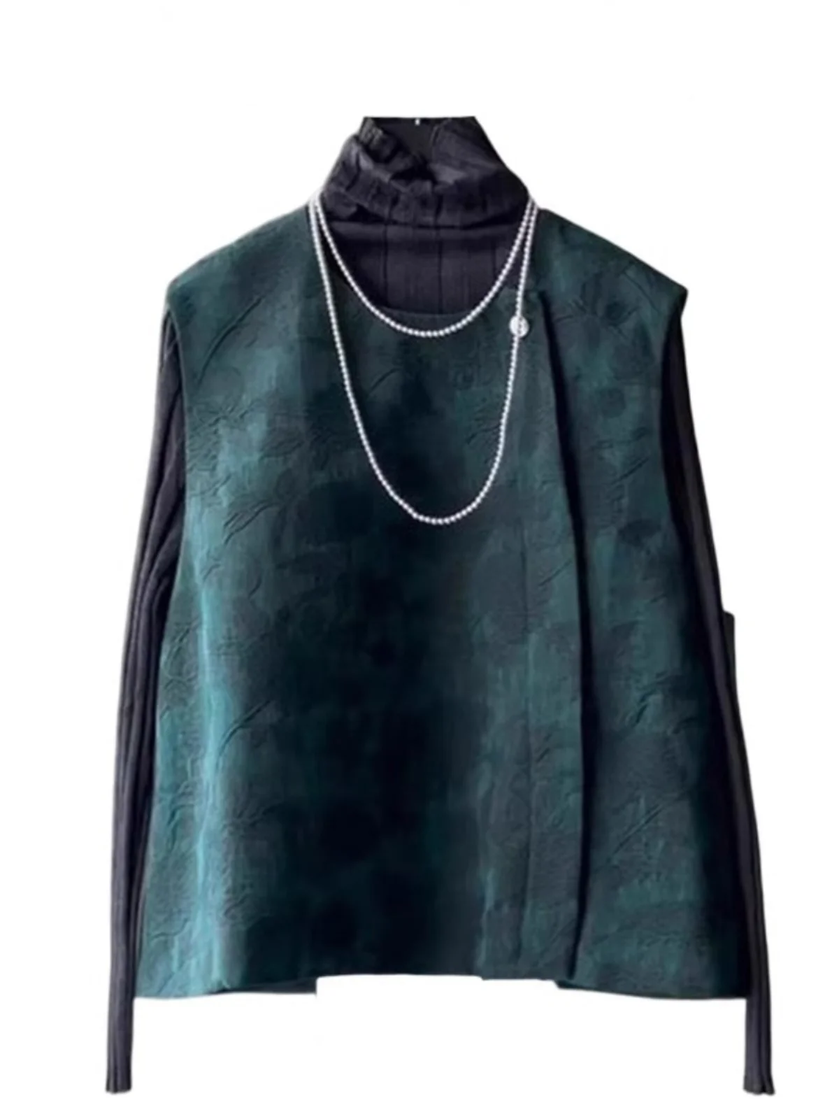 

New Chinese Sle National Trend Peaco Blue Vest Women's Spring 2025 High-End Feeling Layered Wear Improved Tang Costume ...