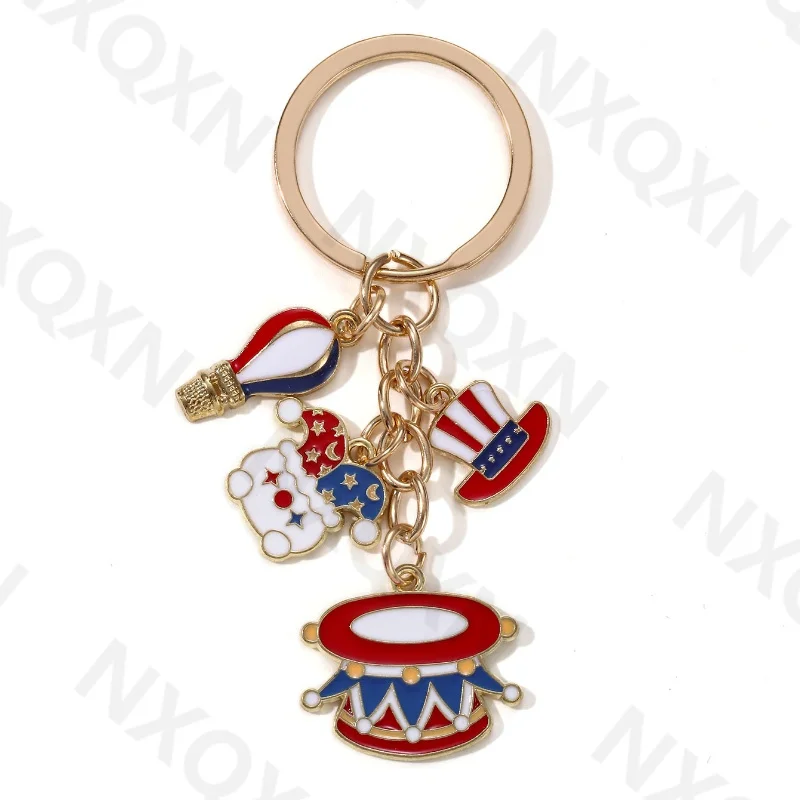 Cartoon Hat Joker Hot Air Balloon Enamel Keychain Cute Circus Troupe Key Ring For Women Men Friendship Gift Handmade Jewelry