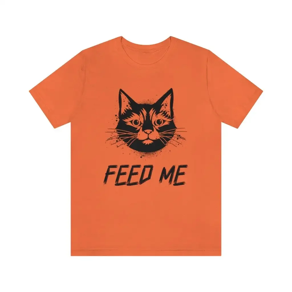 Funny Cat T Shirt Feed Me Jersey