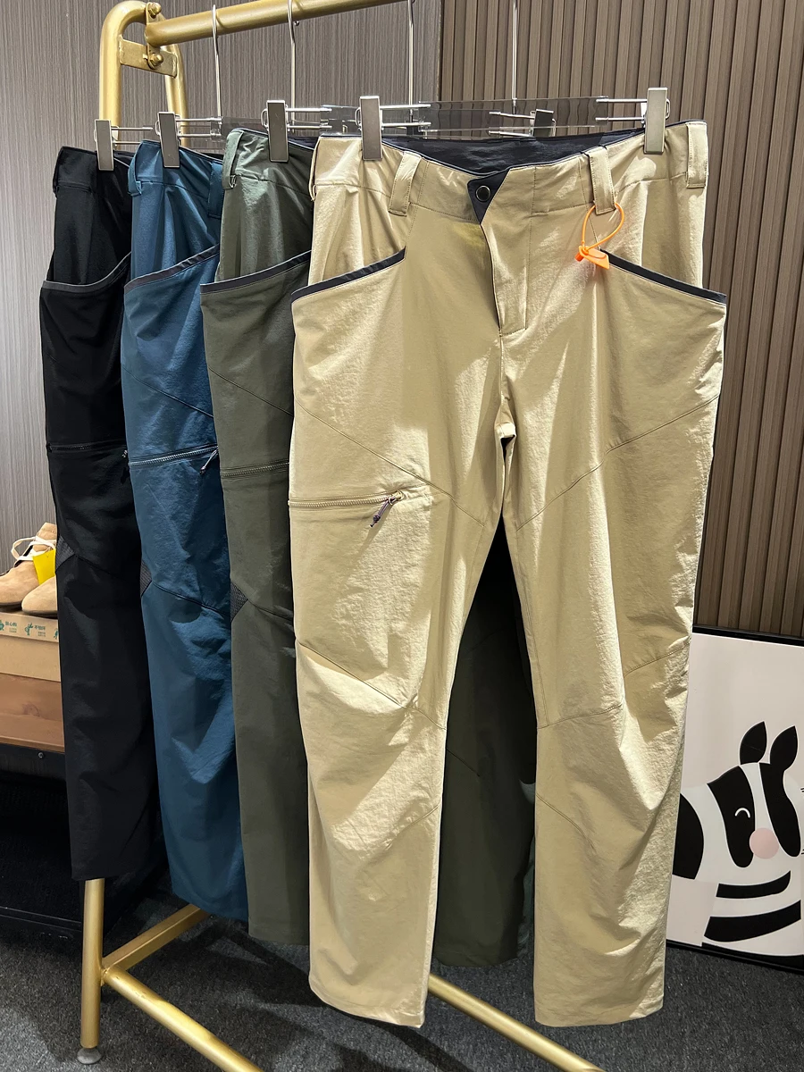 Water-Resistant 3D Tailoring Men's Spring Summer Outdoor Climbing Breathable Soft  Casual Pants Youth Active Style
