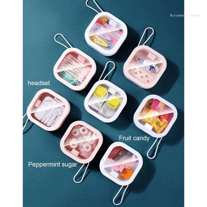 ที่คาดผม ออแกไนเซอร์ แบบพกพา Travel Qtip Holder Hair Accessories Storage Boxs Hair Clips Supplier Cotton Swabs Stackable