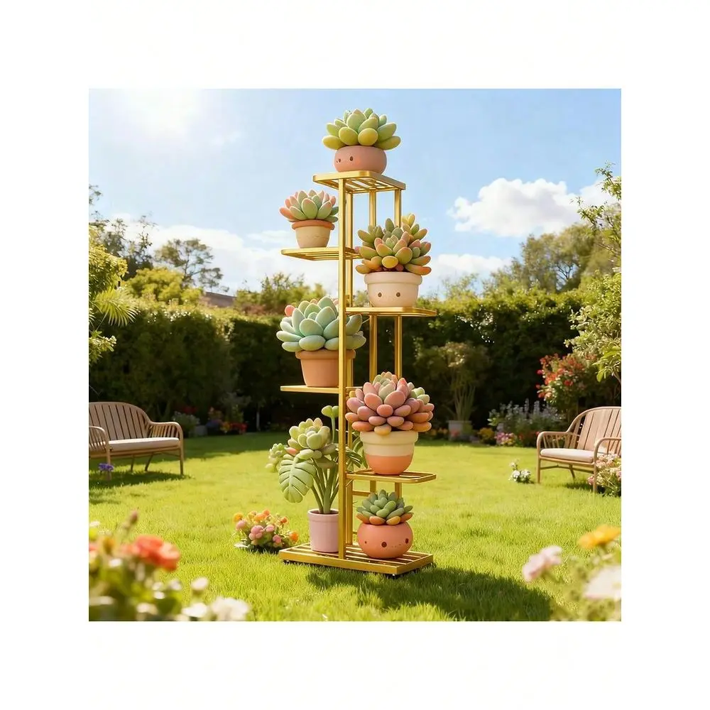 

Plant Stand Versatile Indoor Outdoor Plant Rack Accommodates To 7 Pots.Practical And Durable, This SpaceSaving Design Featur