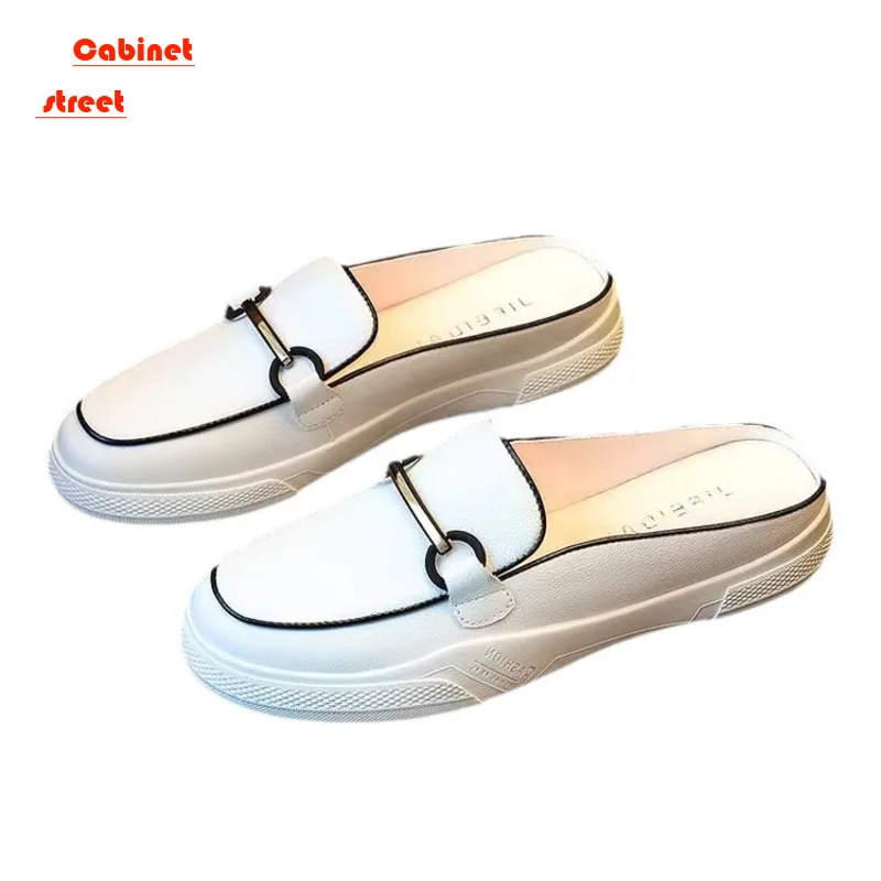 

Baotou Half Slippers Women's Thick Sole 2024 New French Small Fragrance Style All-match Slippers Summer Wear Sole Women Sandals