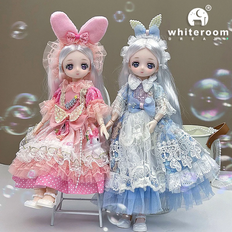 1/6 Bjd Doll Wedding Dress AnimePrincess Dress Action Figures Spherical Jointed Doll For Children Toys Girl Cosplay 30cm Lolita