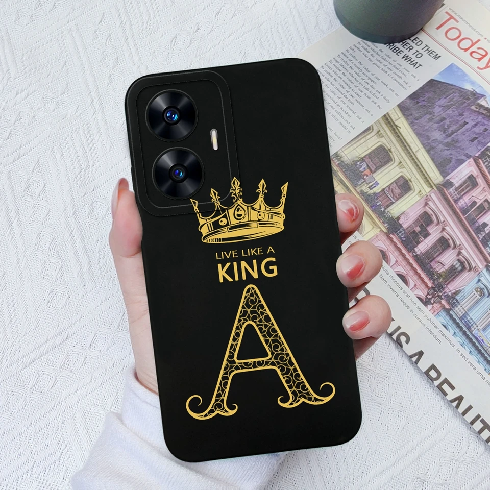 Case For OPPO Realme C51 C53 C55 Narzo N53 Crown Soft Silicone Non-slip Shockproof Fashion For RealmeC51 c53 c 55 NarzoN53 Coque