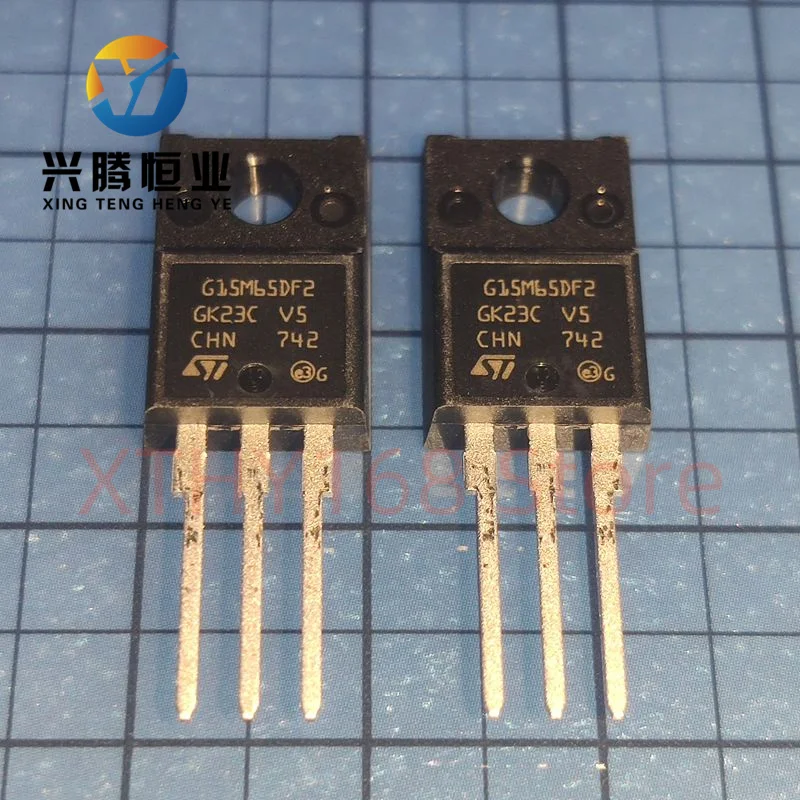 2PCS STGF15M65DF2 G15M65DF2 IGBT TRENCH FS 650V 30A TO220FP New&Original
