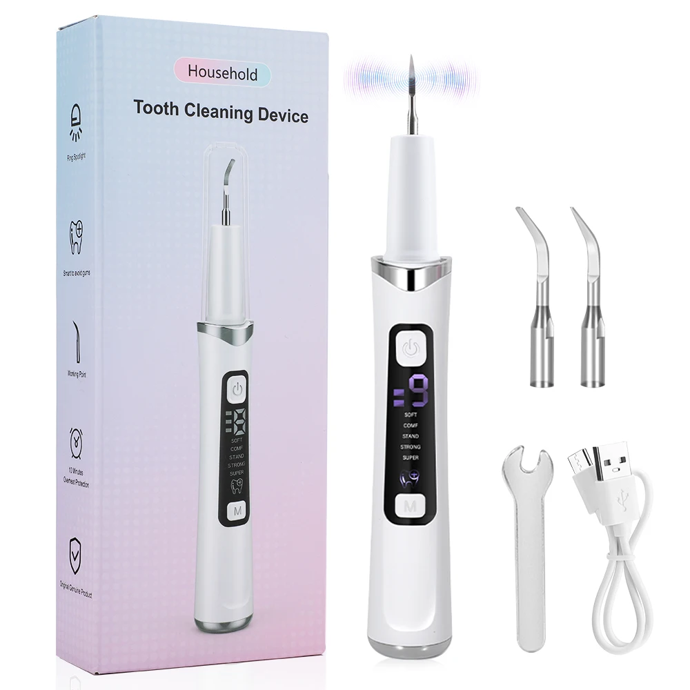 

Ultrasonic Dental Calculus Remover Teeth Plaque Scaler Tartar Eliminator Stains Cleaner Electric Dental Whitening Oral Tools