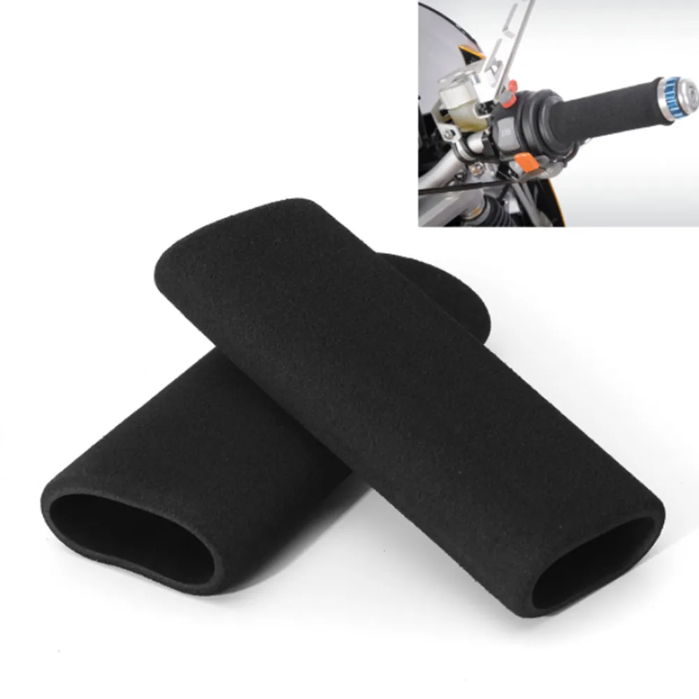 

Motorcycle Slip-on Foam Anti Vibration Comfort Handlebar Grip Cover Set Motorbike Accessries Grips Handlebars Grips 2022 New