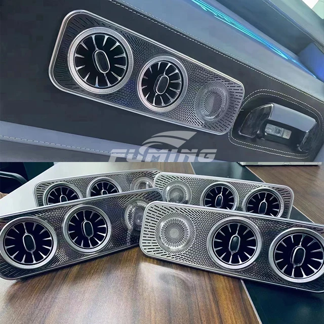 Vito V-Class (V250 V220 V260) الكربون الزخرفية منفذ الهواء مصباح لتهيئة الجو التوربينات زهرة تصميم نمط قطع غيار السيارات