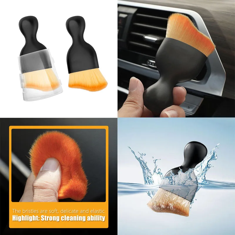 1Pcs Car Emblem Cleaning Soft Brush Dust Remover Tool For Chery Fulwin Tiggo 7 Pro 3 5 4 8 T11 A1 A3 A5 Elara IQ QQ 3X 5X Amulet