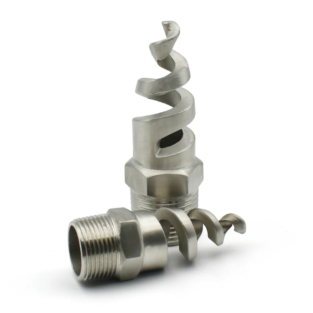 304 Stainless Steel Spiral Cone Atomizing Nozzle  Male Thread 1/4 