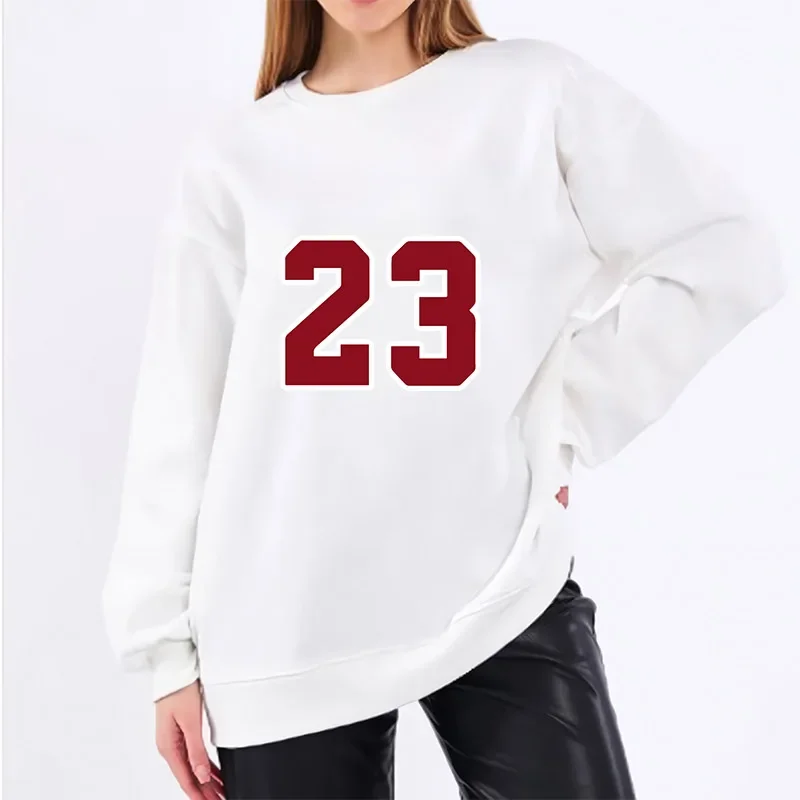 Women’s Pullover Printing Outdoors Simplicity Sweatshirt Fashion Casual Daily High Quality Tracksuit Street Black White Clothing