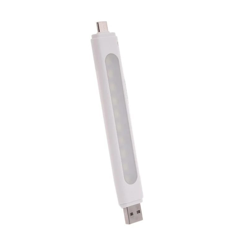Portable USB Powered LED Lamp Small USB Night Light Support Micro USB/ TypeC for Camping and Travel